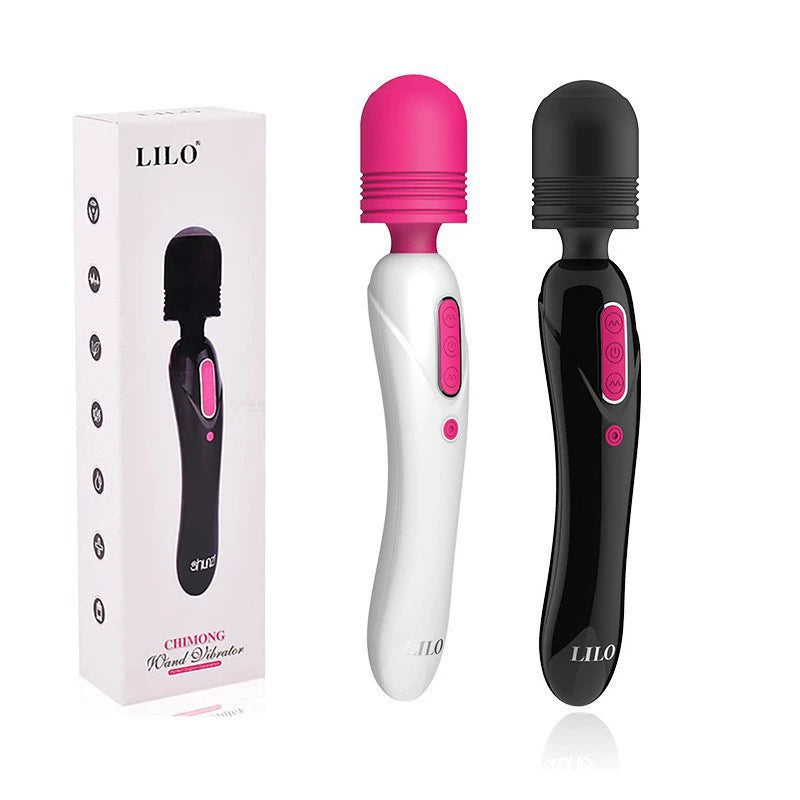 LILO Female Masturbator Qimeng Rechargeable Dual-Vibration AV Stick 10-Frequency Dual-Head Dual-Motor Stop Waterproof and Silent