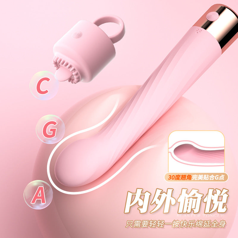 Anna Bend Strong Vibrator  Tongue Licking Vibrator/Female Masturbation Device 10 Variable Frequency Heating Sex Products