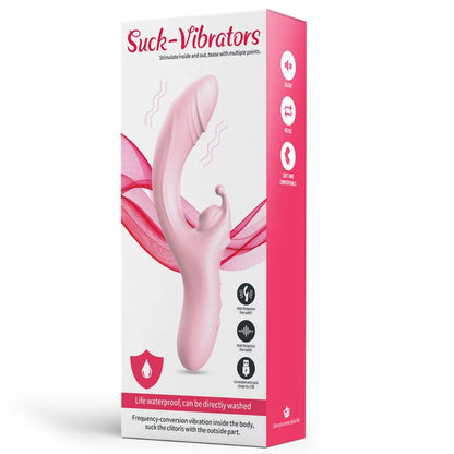 Sexy Niuniu Sucking Vibrator/Silicone Internal Vibrating External Suction Masturbation Stick/Double-Headed G-Spot Stimulation Massage Stick