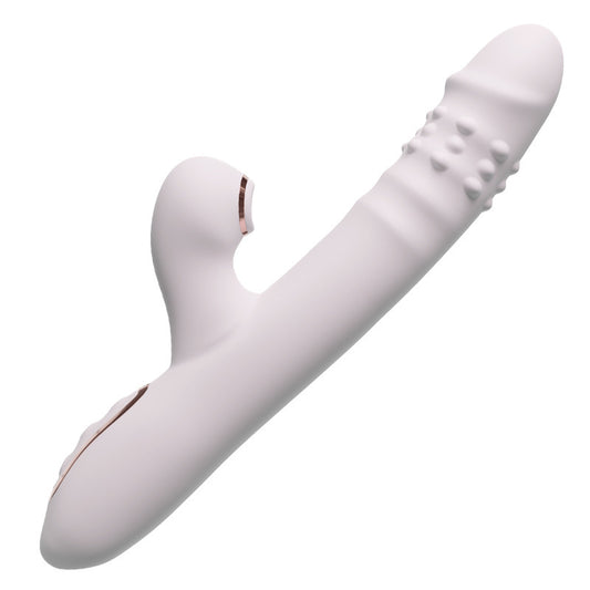 JIUAI Exclusive Retractable Vibrator for Sucking, AV Massage/Inserting and Rotating Beads/Adult Sex Toys/Female Masturbation Device