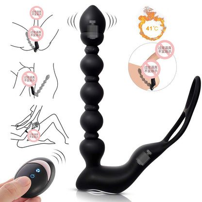 Remote Control Anal Plug Bead Stick for Male and Female Masturbation Anal Plug Adult Products Locking Sperm Prostate Masturbation Adult Sex Products