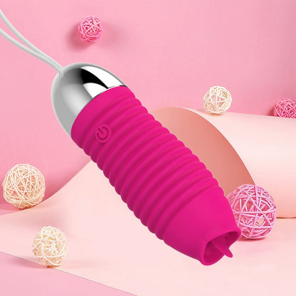 Pengecas USB Bergetar Erotik Love Tide Vibrator Wanita Dengan Lidah Telur Menjilat Tinggi Peranti Melancap Produk Dewasa 