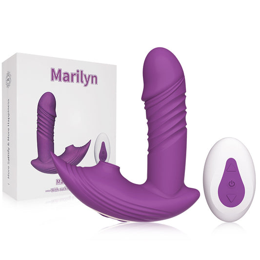 Marilyn Invisible wearable vibrator for outdoor use wireless remote control telescopic sucking massager vibrating female adult products